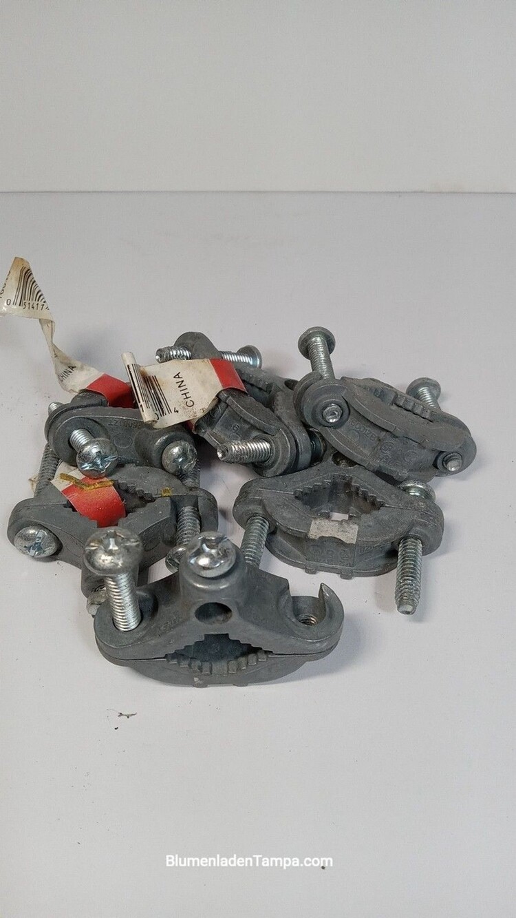 6-PACK Pipe Ground Clamp 1/2" To 1" Grounding Clamp, Die Cast Zinc, Galvanized!